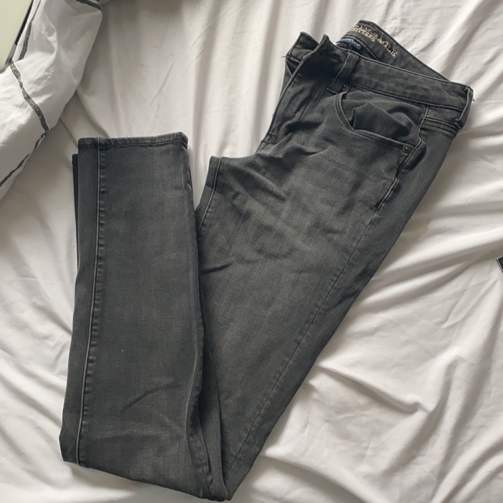 American Eagle Skinny Jeans Faded Black/Dark Grey